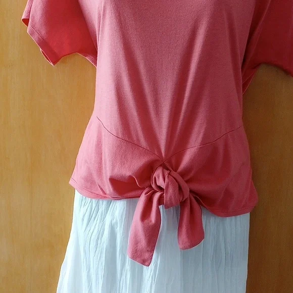 LOFT Boxy T-shirt Salmon Sz M - Picture 8 of 11